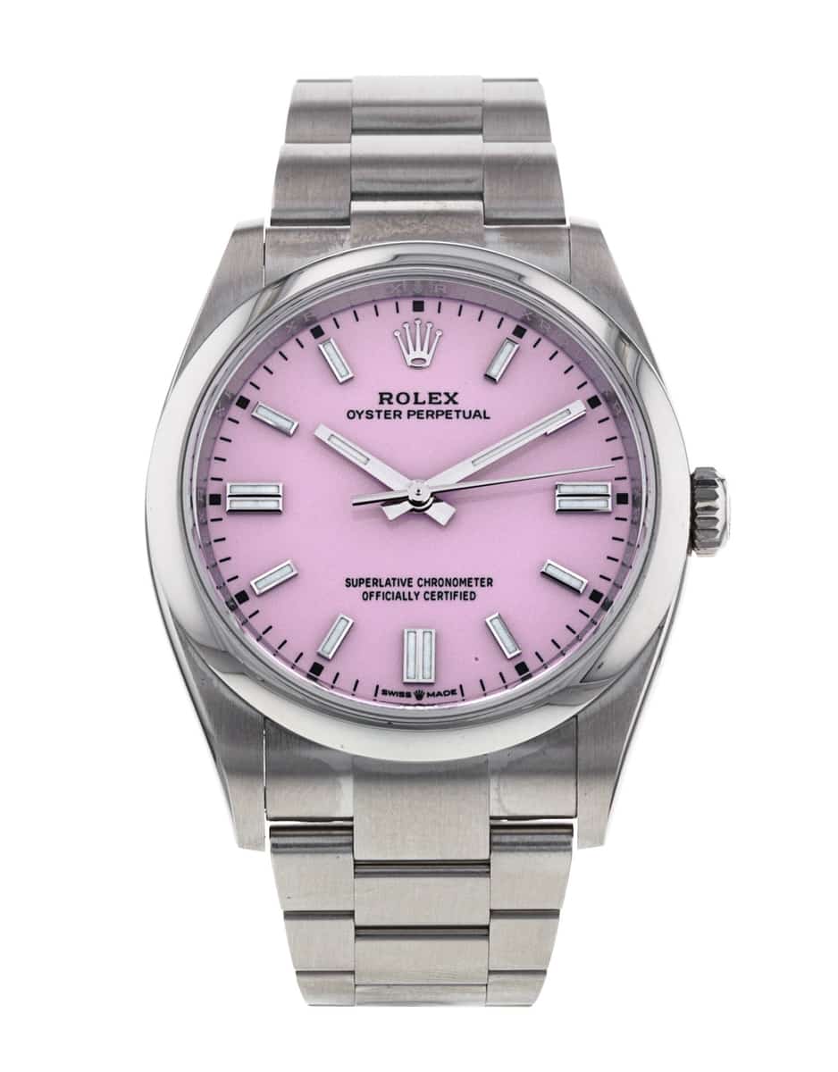 Rolex Oyster Perpetual Candy Pink Dial Bracelet Strap